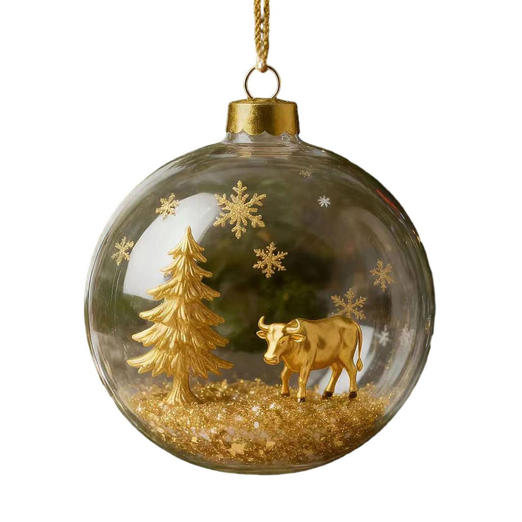Ornamenti Divertenti per Albero di Natale a Forma di Palla Sportiva 3D Micro Scena Ornamento Sportivo Festivo Palla Trasparente Decorazione da Appendere Ornamento per la Casa