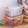 Transparent Plastic Storage Bin with Handle