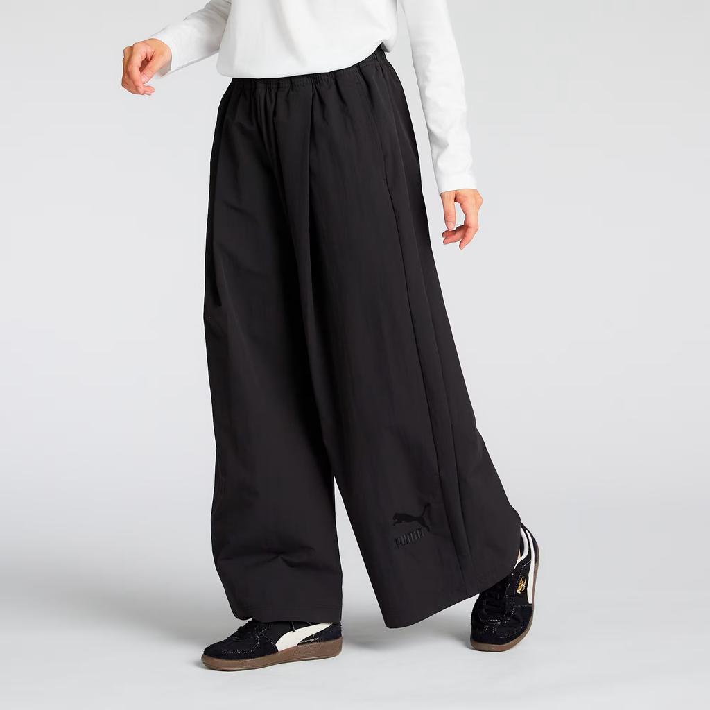 Puma T7 Loose Fit Solid Color Comfortable Casual Pants Women Bottoms Black 625686-01