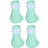 4pcs AntiScratch Cat Foot Covers   Silicone Pet AntiOff Claw Shoes Boots Cover(Mint Green )