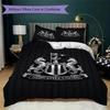 Newcastle United FC Muster Bettwäsche Steppset Bettbezug Kissenbezug Heimdekoration Geburtstagsgeschenk (1 * Bettbezug + 2 * Kissenbezug ohne Füllung)