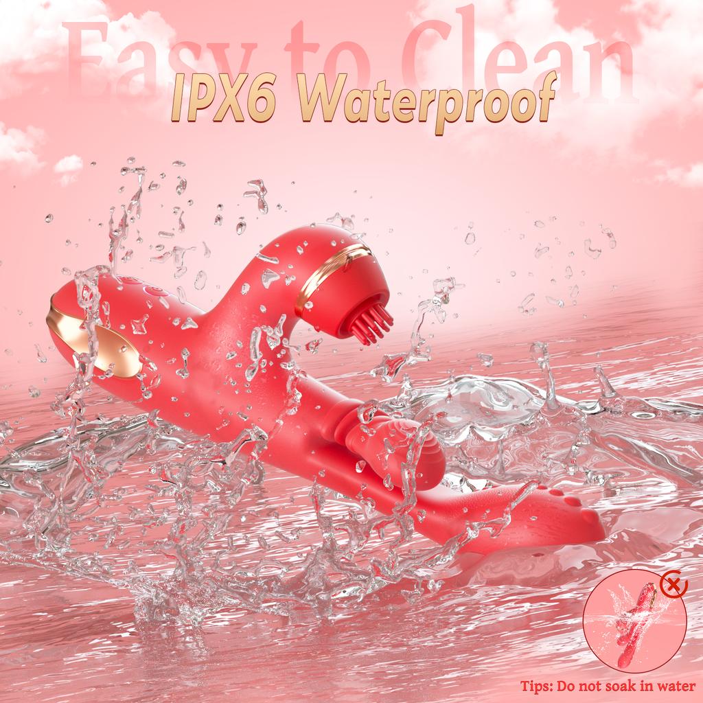 5 IN 1 Tapping Thrusting Dildo Vibrator for Women G Spot Vibrator Clitoris Clit Stimulator Female Masturbator Adult Sex Toys