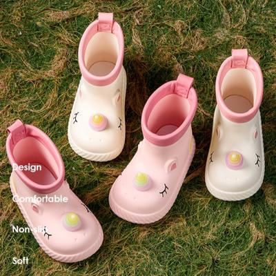 Children's Rain Boots Non-slip Boys and Girls Lightweight Water Shoes Girls Waterproof Children's Rain Shoes