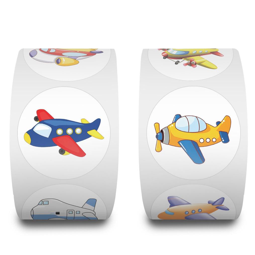 Cartoon Airplane Washi Tape Stickers - 500 Sheets for Scrapbooking, DIY Notebooks, Stationery, and Kids' Decorations
