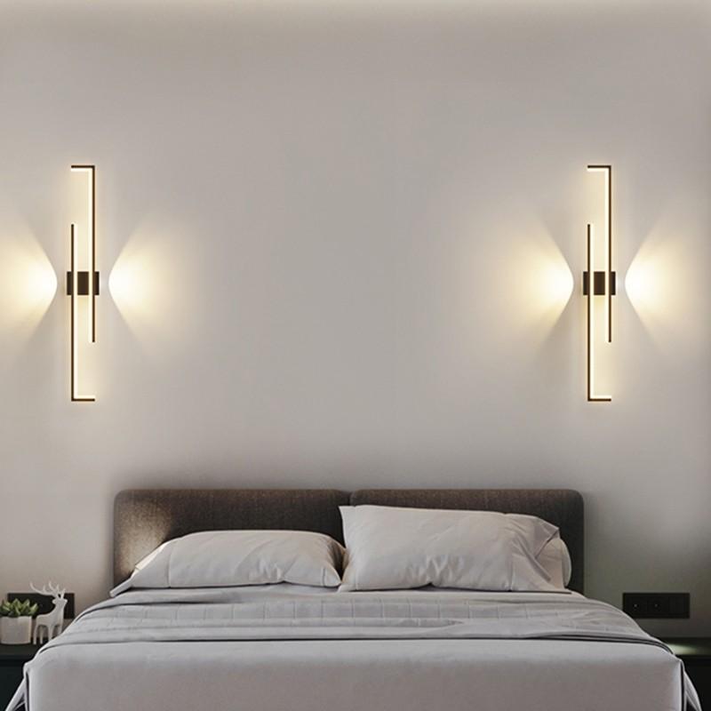 60/80/100/120cm Linear Wall Lights Aluminum Wall Lamp Living Room Bedroom Aisle Light Minimalist LED