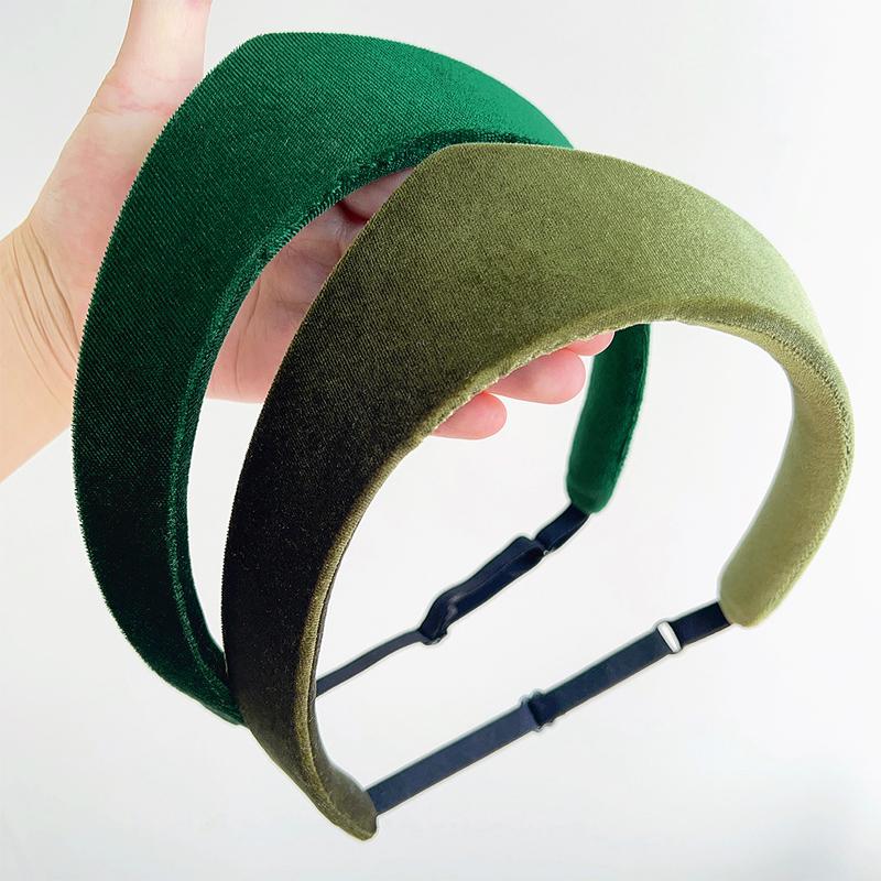 Soft Stretch Velvet Headband Crown Shape Non Slip Retro Style Hair Accessory for Women Girls Kids Home Daily Use and Party Wear