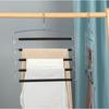 Pant Hanger 4-piece Set, Swing-arm Pants Rack, Space-saving Pant Hanger, 5-layer Non-slip Jeans Hanger