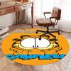 Custom Name Garfield Printed Round Rug Carpet Chair Rug Area Rug Entryway Doormats,for Office Chair Living Room Bedroom Kitchen Room.