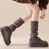 Elastic Coral Fleece Foot Cover Y2K Mid-tube Socks Simple JK Knee High Socks  Student
