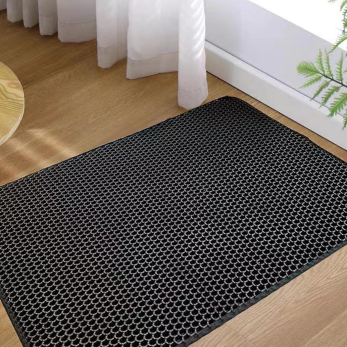 Anti-Splash Washable Cat Litter Mat with Double Layer Filtration S: 30x30cm чёрный