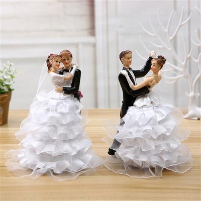 Svatební pár pryskyřičné zpracování Weeding panenka Rozkošný jemný romantický pár Figurky na dort pro domácí zahradu do ložnice