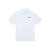 Letter Print Fitted Straight Cut Short Sleeve Polo Shirt Unisex Polo Shirts White NT7PQ02M