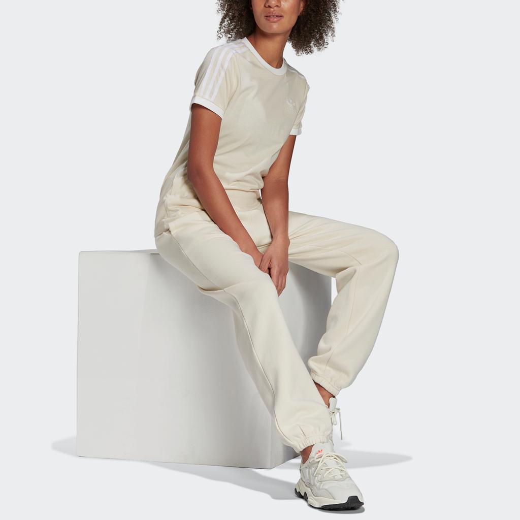 Adidas Originals Set in Sleeve T Shirt Women's Ecru H33573