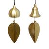 Set of 2 Wind Retro Metal Wind Brass and Lucky Feng Shui Decorative Bells for Outdoors and Indoor and Outdoor Use Chimes, Chimes, Copper, Charm,