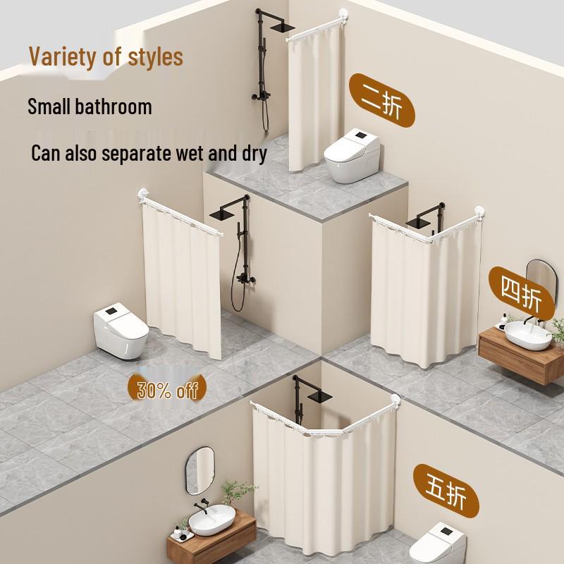 Retractable Shower and Clothes Drying Rod with Suction Cup Attachment