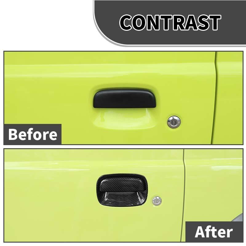 Car Door Tailgate Handle Shell Decoration Cover Stickers For Suzuki Jimny 2019 Up Exterior Accessories