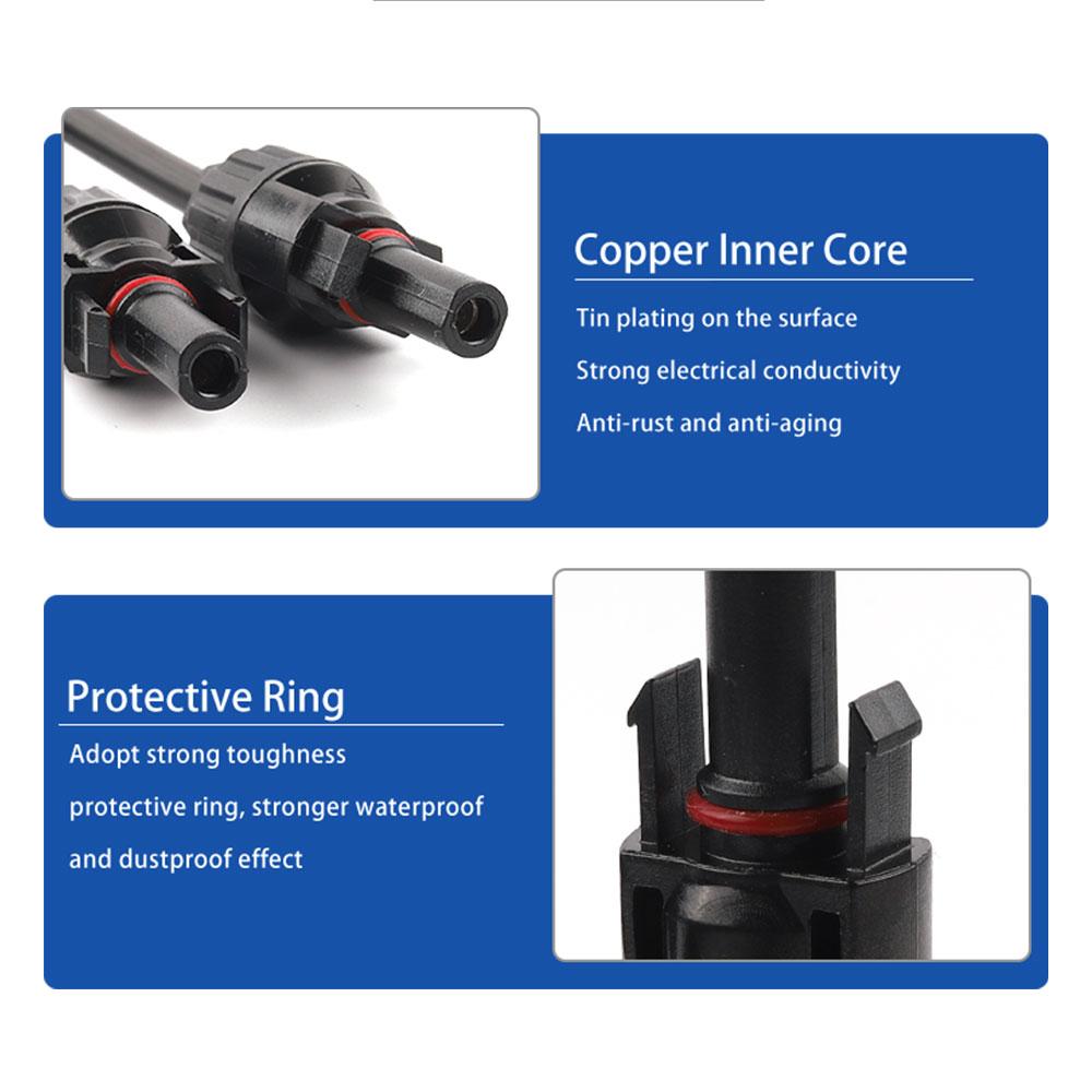 2Y 3Y 4Y PV Connector Parallel Connection Solar System PV Y type Branch Adapter Solars Panel Cable Connector With 1000V 30A