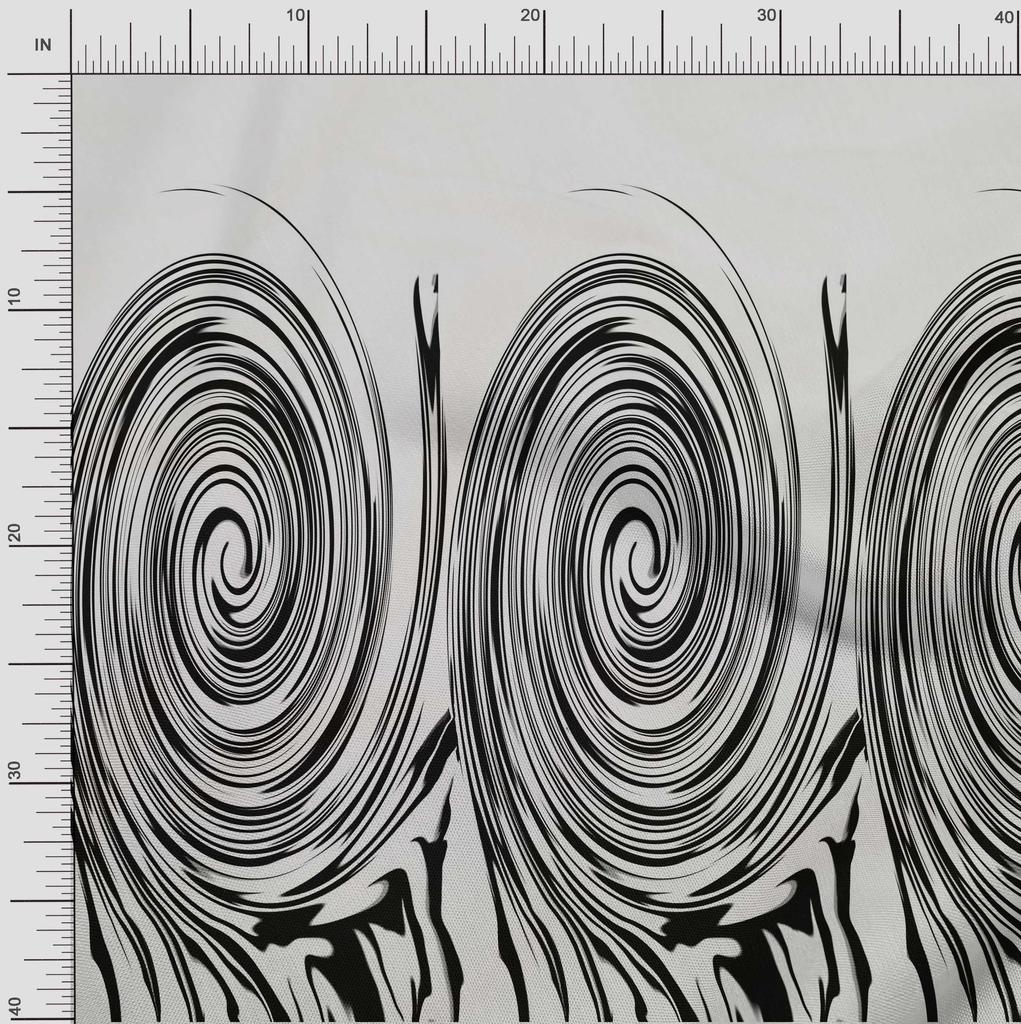 oneOone Cotton Flex Fabric Spiral Panel A  Printed Craft Fabric BTY 40 Inch