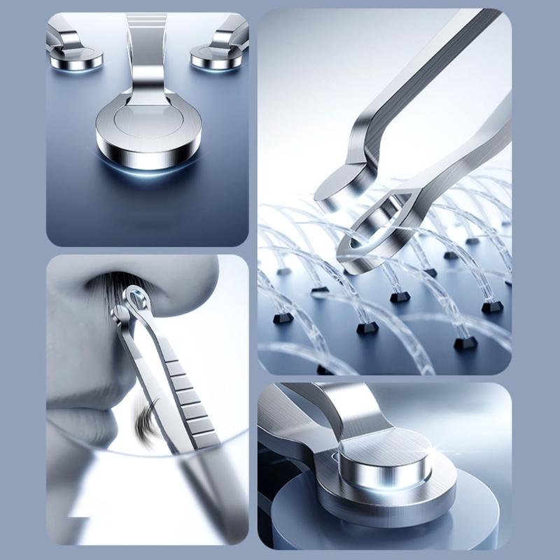 Manual Nose Grooming Tool Stainless Steel Nose Hair Clip Smooth Surfaces Easy Maintenance Travel Friendly