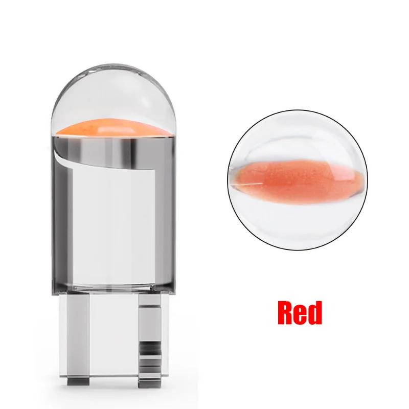 5PCS W5W Led T10 Car Light COB Glass 6000K White Auto Automobiles License Plate Lamp Dome Read DRL Bulb Style 12V Car Lights
