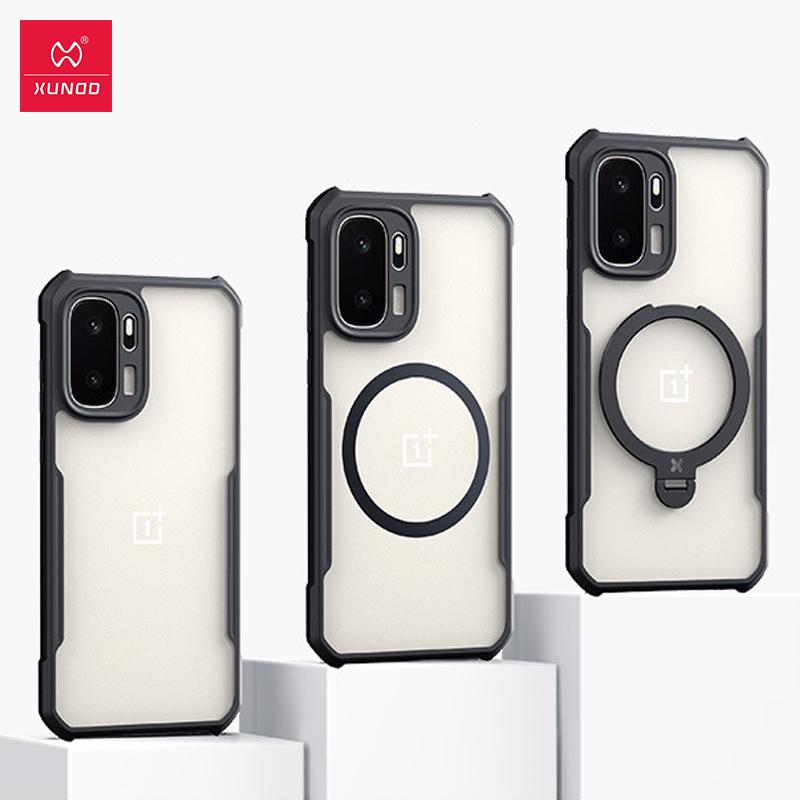 For OnePlus Ace 6 Ultra Case XUNDD Luxury Casing Matte Transparent Phone Cover Shockproof Protective Cases With Magnetic Ring Holder