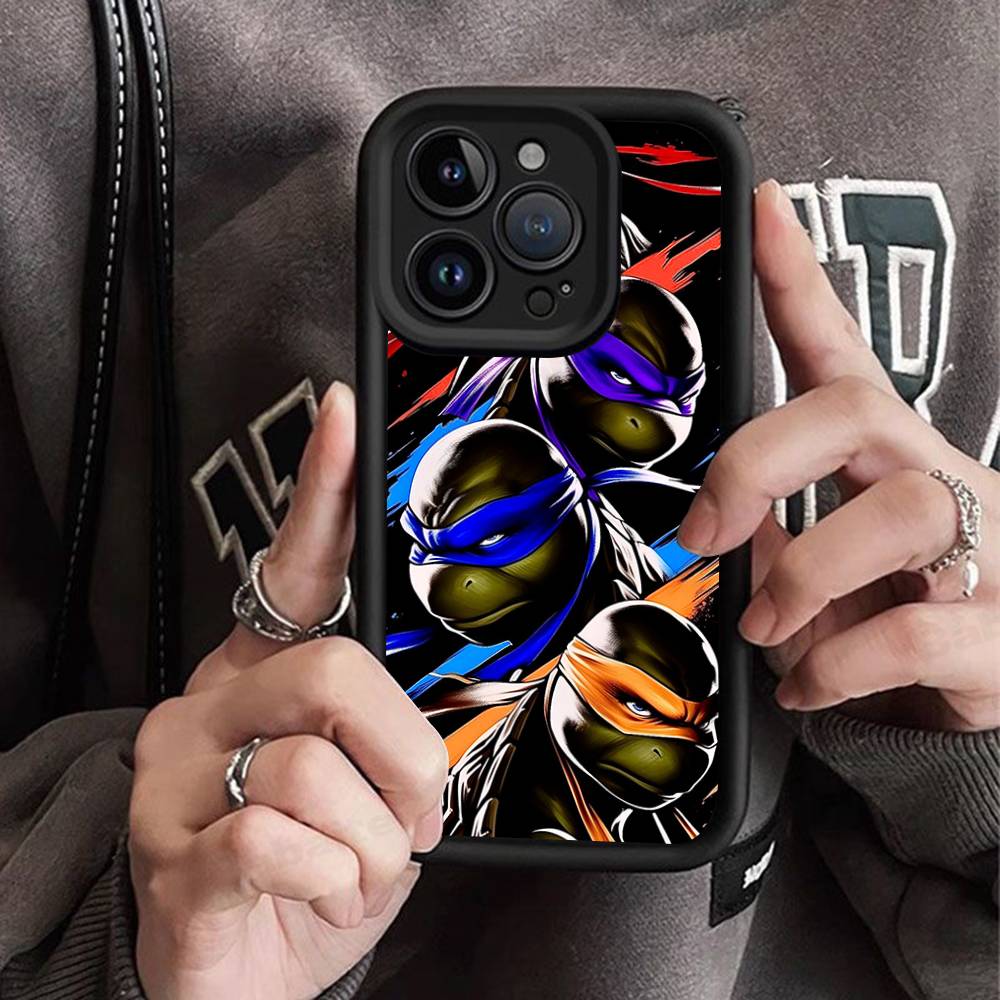 Cartoon N-Ninja T-Turtles Phone Case For IPhone 11 12 13 16 15 17 14 Pro Max Soft Funda Silicone Cover