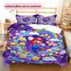 Mario Whimsical Duvet Cover & Pillowcases, Mario Fan Whimsical Bedding, Ideal Gift.chl