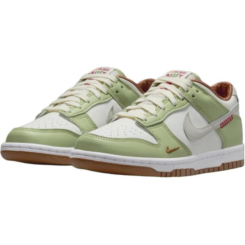 Nike Dunk Anti Slip Wear Resistant Low Top Kids' Skateboarding Shoes Green Sneakers HV6001-101