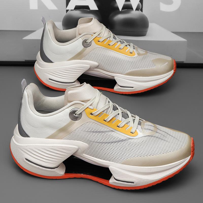 Jueying 3rd Generation Carbon Plate Middle School Student Running Shoes Hollow Shock Absorption Rebound Anti-slip Marathon Racing Shoes