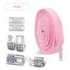 Tennis Silver Diamond Buckle Shoelaces No Tie Shoe Laces Elastic Laces Sneakers Without Ties Flat Shoelace for Shoes Accessories
