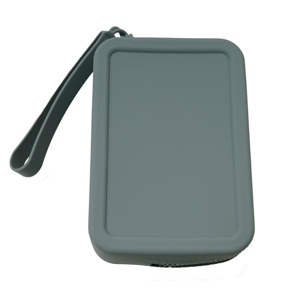 

Zipper Storage Bag Waterproof Makeup Bag Simple Earphone Bag Women Girls зелений