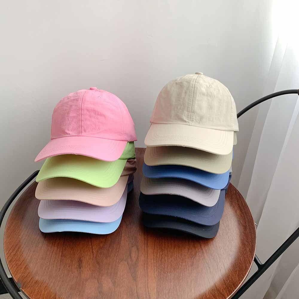 

Anime Quick-Drying Baseball Cap Korean Style Peaked Cap Retro Solid Color Sun Hat Girl бежевий