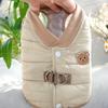 Pet Puppy Clothes Autumn and Winter Traction Vest Teddy Bichon Small Puppy Pomeranian Cat Cotton Coat Winter