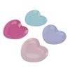 4pcs Stainless Steel Heart Shaped Makeup Palette Anti Rust  Mixing Tray for Travel