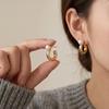 Minimalist French Pearl Earrings: Light Luxury, Cold Aesthetic, Retro Fashion Studs for Individual Temperament