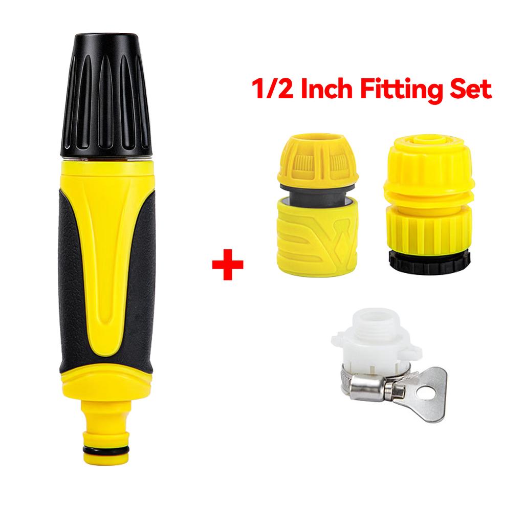 360° Rotatable High-Pressure Water Gun Adjustable Multi-Spray Nozzle with Hose Kit for Garden Watering Car Wash Balcony Cleaning