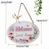 Handmade Home Decoration Double-sided Door Plate Garden Plaque Door Hanging Ornaments Layout Props