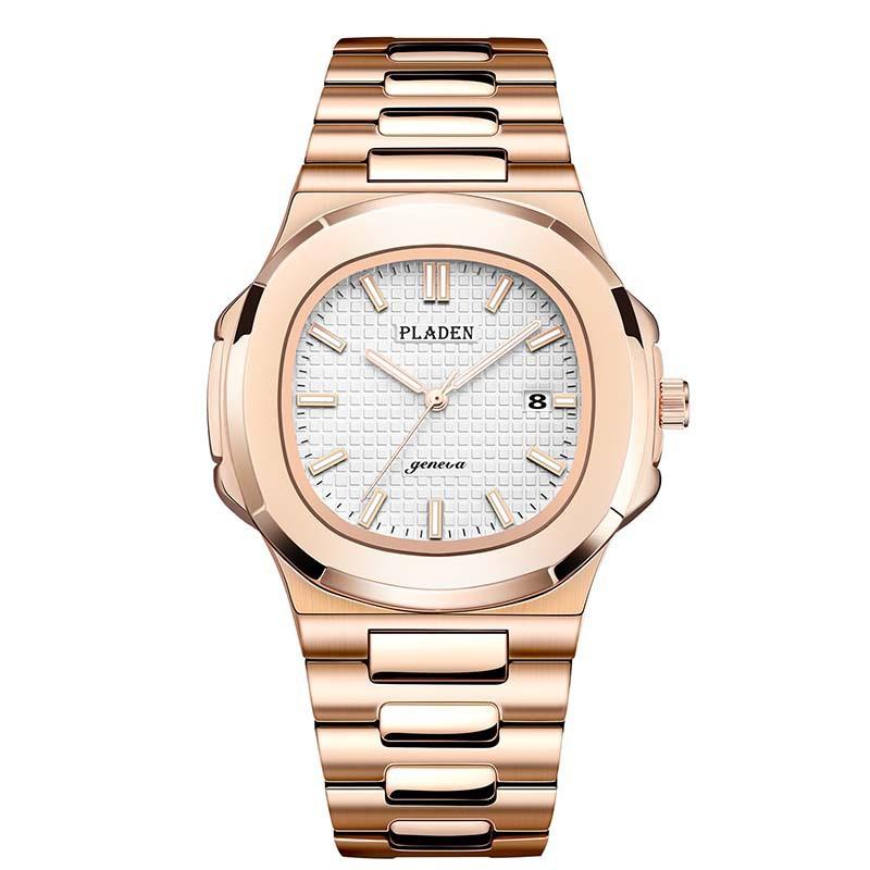 Classic Men's High-end Fashion Business Stainless Steel Waterproof Quartz Watch