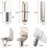 160 Pack Shelf Pins Kit 6 Styles Premium Material CNC Anti-rust Oxidation Resistance Pegs Fool-style Operation Clips Bracket