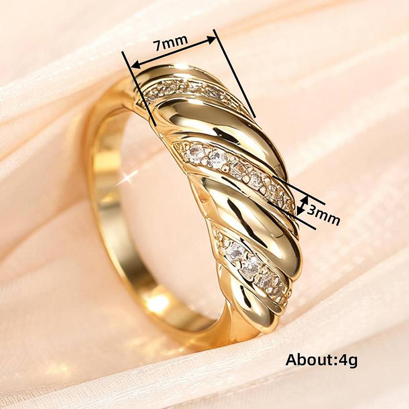 Huitan Brilliant Rings for Women Stylish Graceful Engagement Party Jewelry Fashion Dazzling Cubic Zirconia Finger Accessories