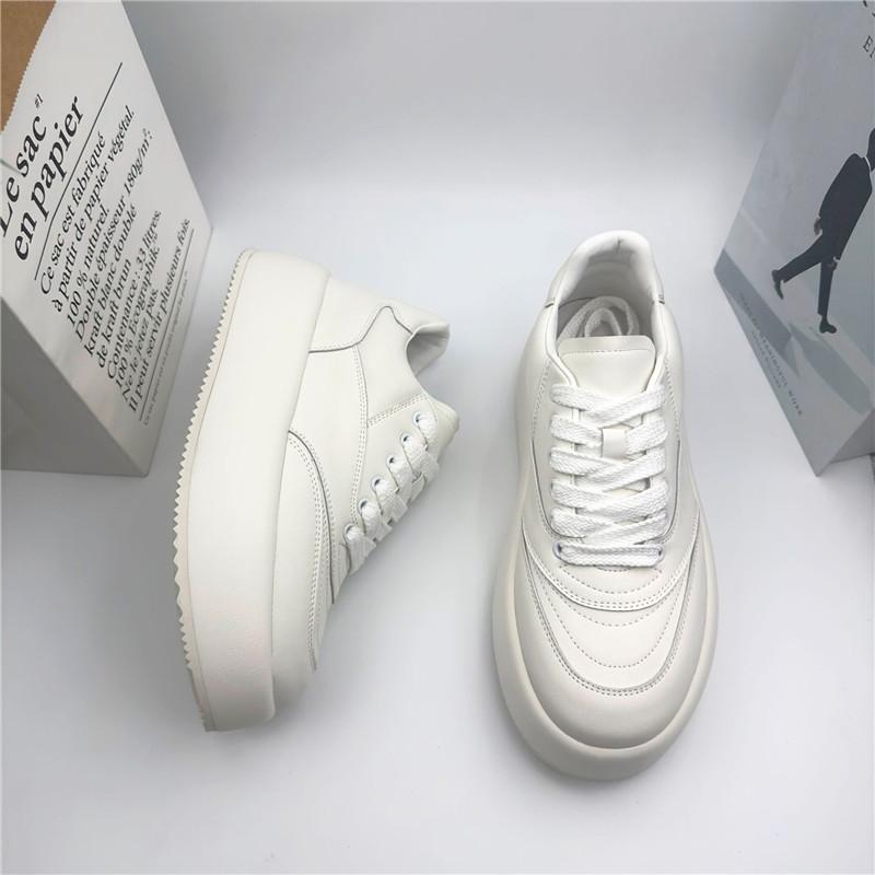 Fashion Luxury Fashion Designer Men's White Patchwork All Match Thick Bottom Causal Shoes Male Flats Moccasins Walking Sneakers