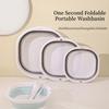 Portable Silicone Collapsible Washbasin Folding Basin for Travel Dorm Laundry Foot Bath Vegetable Washing Kitchen Bathroom