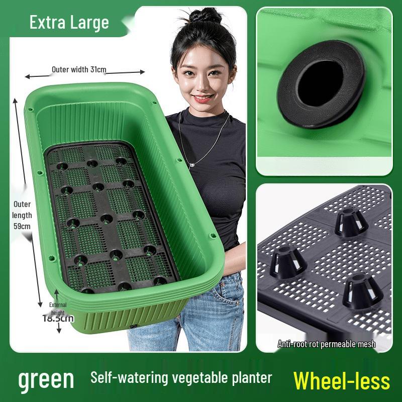 Self-Watering Rectangular Planter Box