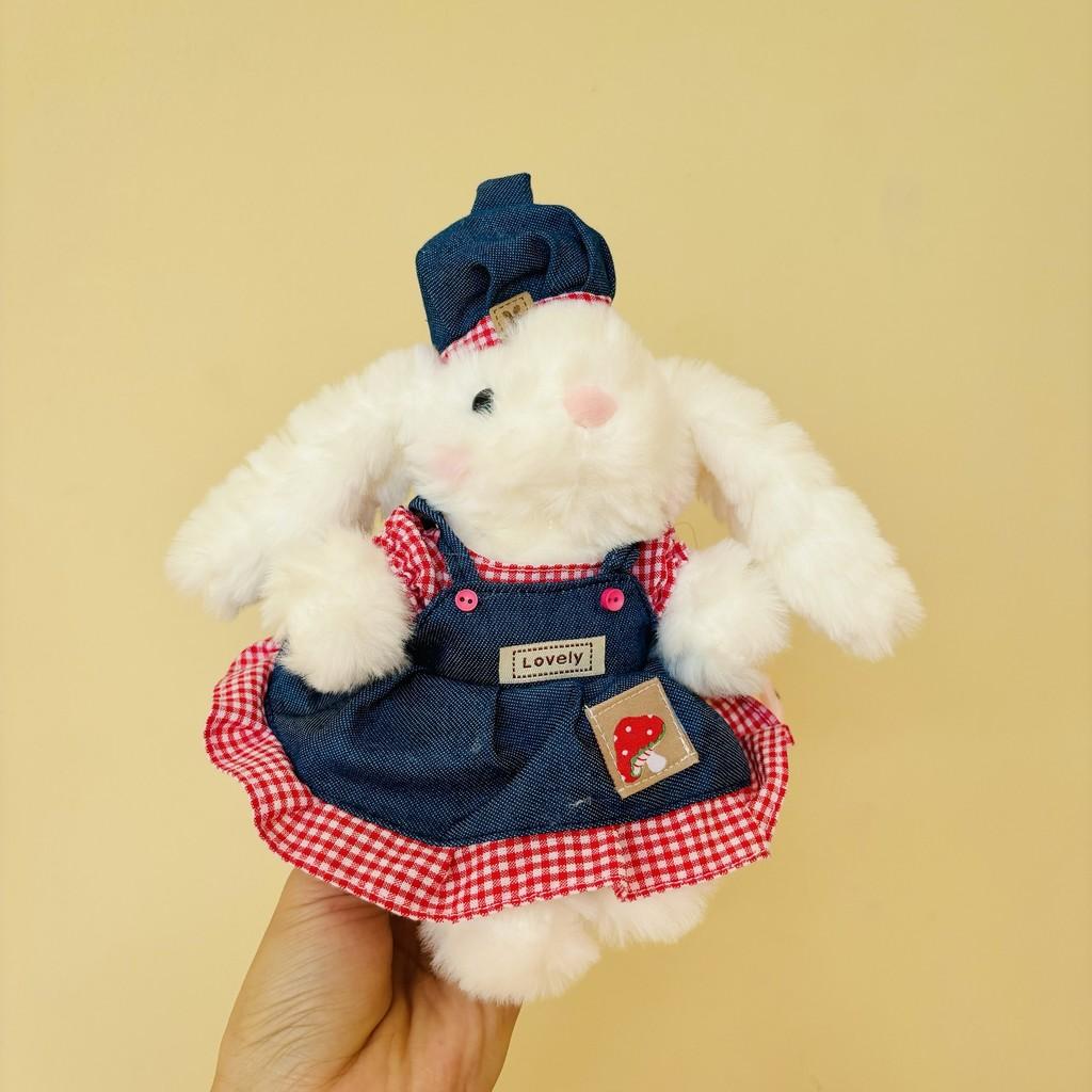 Wear Clothes Plush Bunny Keychain With Cartoon Design For Girls Bag Decor And Gift Idea