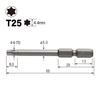 VESSEL Torx Bit T25 x 65mm 10-Piece Set V ZP