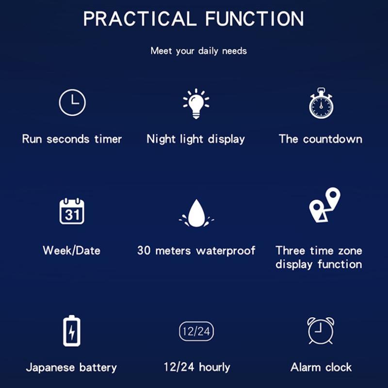 Часы SANDA Модные деловые электронные часы Trend Cool Электронные часы — фото 9