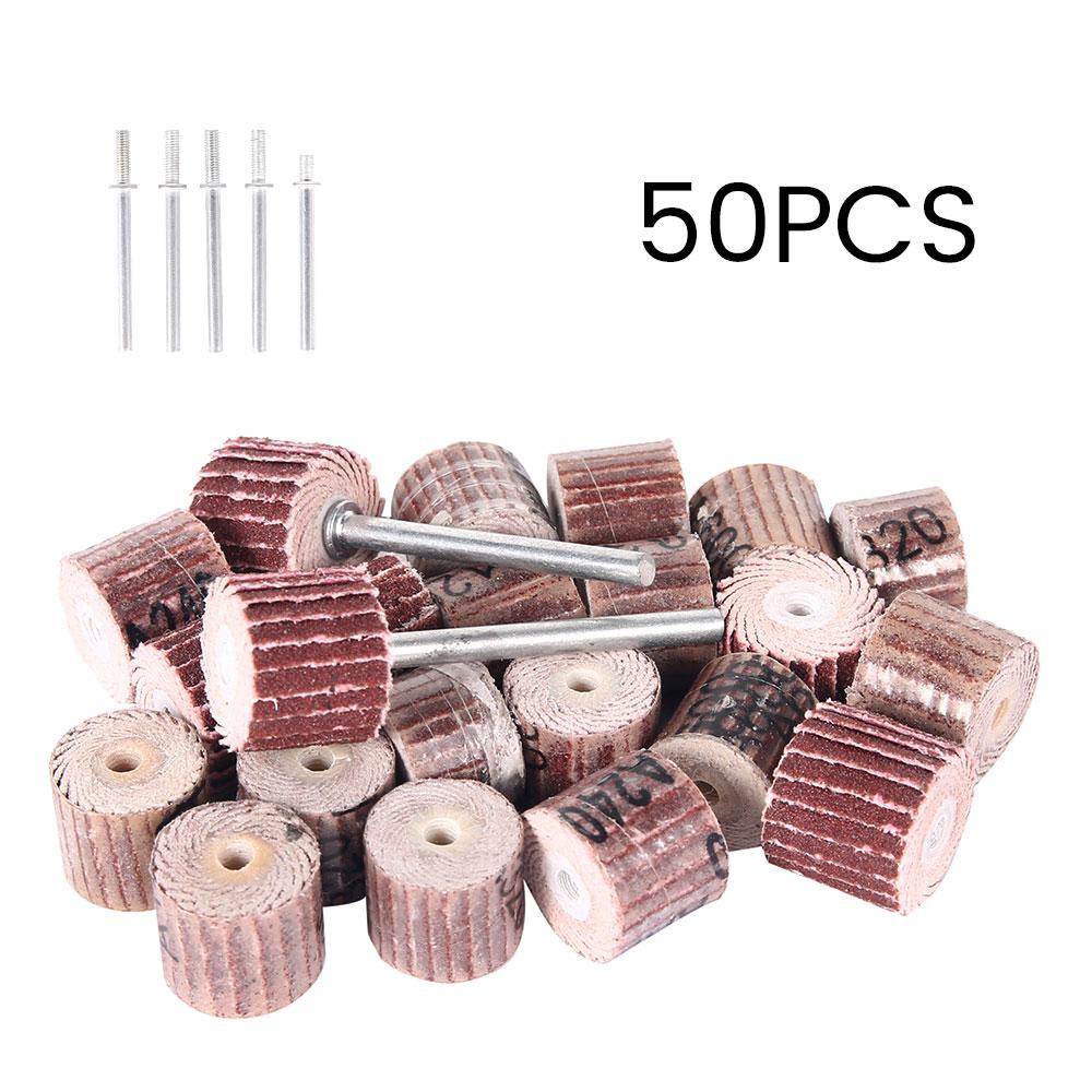 Sanding Grit Flap Polishing Wheels Disc Roulette Dremel Tool Accessories Shutter Impeller Rotary 50PCS Sandpaper For woodworking