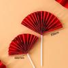 Longevity God Grandma Birthday Cake Topper with Plum Blossom Fan