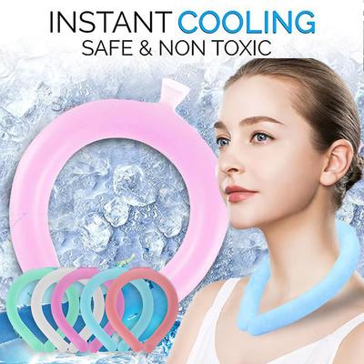 Summer Neck Cooling Ring Lasting Neck Wearable Gel Ice Pack Reusable Ice Cushion Portable Outdoor Sports Cooling Accessories