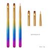 3Pcs Nail Art Brush UV Gel Polish Painting Line Flat Builder French Petal Gradient Tips Design Flower Tools Manicure Draw Pen